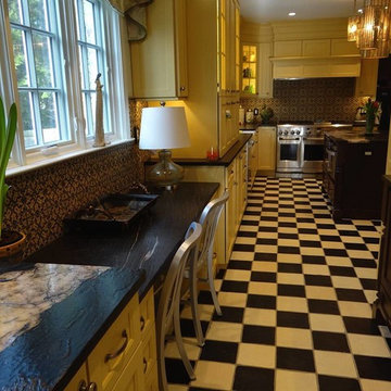 Black and White Handmade Tile Floor