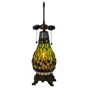 Meyda lighting 118847 25.5"H Tiffany Mosaic Lighted Table Base
