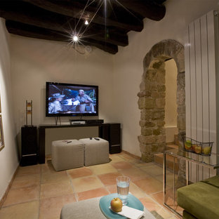 Home theater - mediterranean home theater idea in Marseille