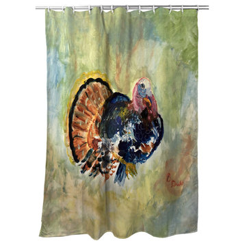 Betsy Drake Colorful Turkey Shower Curtain