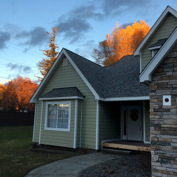 Hayden, ID exterior remodel with James Hardie Siding and Cultured Stone
