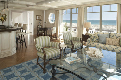 Elegant family room photo in Los Angeles
