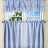 Ellis Curtain Stacey Tailored Tier Pair Curtains, Slate, 56"x45"