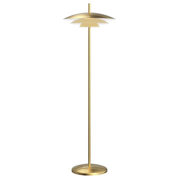 Sonneman Studio Exclusives Shells 1-Light 17.25" Floor Lamp, Brass, 3544-14