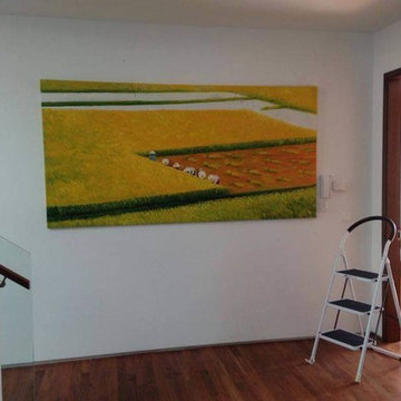 Paddy Field Oil Painting I ArtisanMalaysia.com