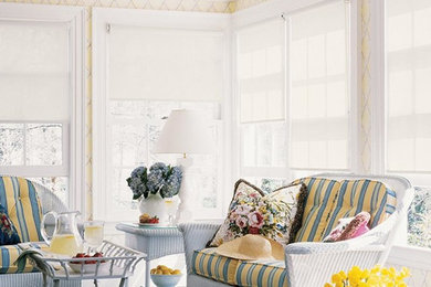 Inspiration for a coastal living room remodel in Baltimore