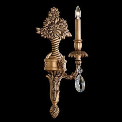 1 Light Sconce by Schonbek Genzano in Crystal Traditional style - Lighting