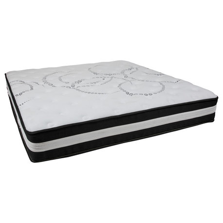 Capri Comfortable Sleep 12" Foam and Pocket Spring Mattress, King in a Box