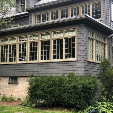 Charcoal and Gold Paint Scheme, Exterior Project, Newton, MA