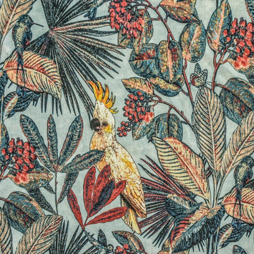 Cockatoo Love Cotton Printed Fabric By The Yard, 54 inches width