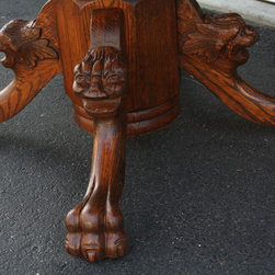 Antique Tigar Oak Round Table - Products