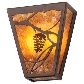 7 Wide Whispering Pines Wall Sconce
