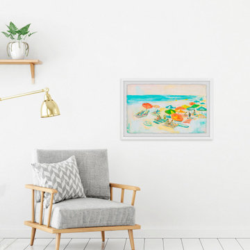 "Beach Diversity" Framed Painting Print