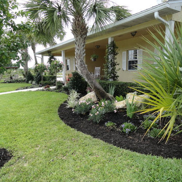 Tropical front & backyard landscapes....Palms & Color