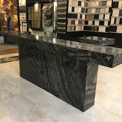Black Wave Marble Tables - Console Tables