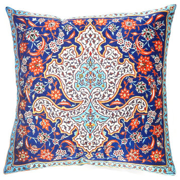 Persian Tile Velvet Pillow 16'x16'