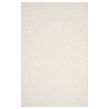Safavieh Luxe Shag Collection SGX160 Rug, Ivory, 5' X 8'