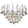Flamingo Design 2 Light 16" Chrome Wall Sconce With Clear European Crystals