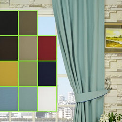 Moonbay Plain Concealed Tab Top Cotton Curtains - Curtains