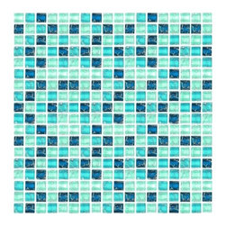 Glass Mosaic | Shades of Blue Crackled - Products