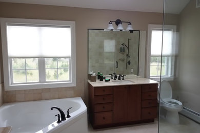 Inspiration for a contemporary bathroom remodel in New York