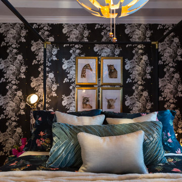 Color, Dramatic Lighting and Pattern Energize a Rental Home
