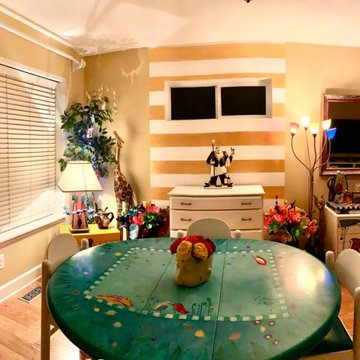 Revitalize the same space with bright colors.