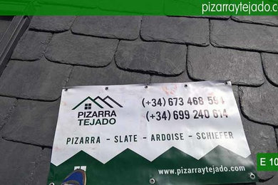 Pizarra tejado Pirineo. Pizarra 70x50cm 12 mm.