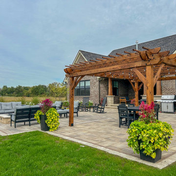 Backyard Paver Oasis + Firepit