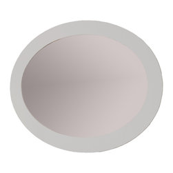 Bergamo 47"1/4 oval mirror.white - Bathroom Mirrors