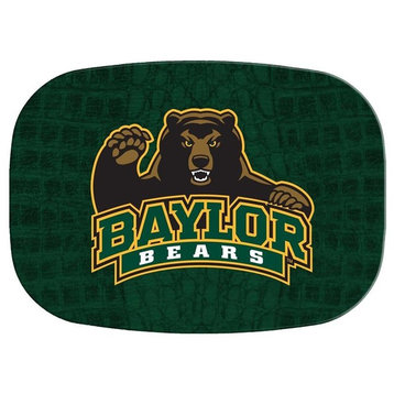 GB3110-Baylor Bears with Bear on Green Crock  Glass Cutting Board
