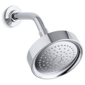 Home Basics Round Single Function Fixed Showerhead, Chrome (1)