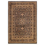 Bareens Designer Rugs - Pak Persian Shayne Blue/Beige Wool Rug - 10'0'' x 14'3'' - Designed with mesmerizing intricacy and gorgeous color palette, this hand-knotted masterpiece demonstrates the beauty and electrifying thrill of Pak Persian art. These meticulously hand-knotted Pak-Persian rug is made with pure wool and features breathtaking traditional, transitional, and tribal designs in bold luxurious color pallets. Known for their intricate designs these rugs are a reproduction of Persian rugs, made in Pakistan with unique Mughal designs. Made by master weavers using the same Persian texture, design and dying technique, we wanted to produce the most significant manifestation of Persian art, life, and culture. This rug is most famous for its exceptional quality, incredible designs, patterns, and vibrant rich color. Pak-Persian rugs made with Persian weave with high knot counts, which enables the high intricacy and detail found in the patterns are also referred to as "State of art", each color adds a rich beautiful detail in the artwork of this rug. The design, color, and beautiful chromatic composition with a vibrant sheen with intricate designs, exude beauty, elegance, and quality make this rug a masterpiece of its own.