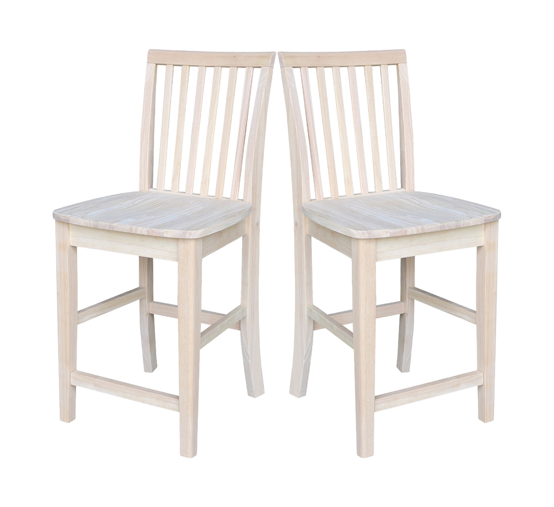 Mission Stool Mission Stool, 24 Inch - Transitional - Bar Stools And Counter Stools ...
