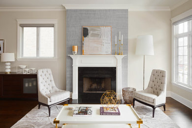 Inspiration for a living room remodel in Chicago