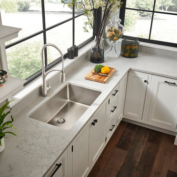 Lustertone Iconix Stainless Steel Single Bowl Undermount Sink with Perfect Drain