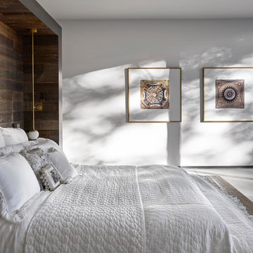 Master bedroom with floor-to-ceiling windows