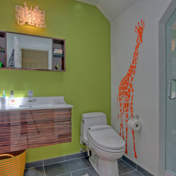 Contemporary Kids Bed and Bath