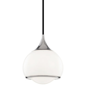 Reese 1-Light Small Pendant, Polished Nickel