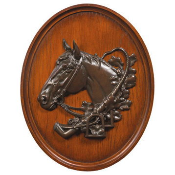 Horse Head Relief Plaque