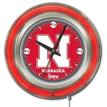 Nebraska Neon Clock