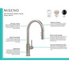 Miseno MNO191L Mia 1.8 GPM Pull Down Kitchen Faucet - Flat Black