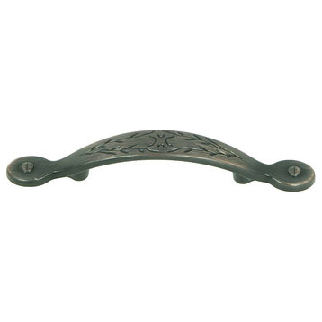 Stone Mill Hardware-Meadow Brook Oil Rubbed Bronze Leaf Cabinet Hardware 3" Pull