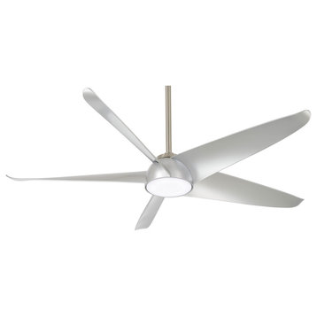 Minka-Aire Elipse 60" LED Ceiling Fan F771L-BN/SL - Brushed Nickel W/ Silver