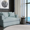 Slipcover Only For 52" Wide Chair and A Half, 2 Throw Pillow Covers, Ocean Blue