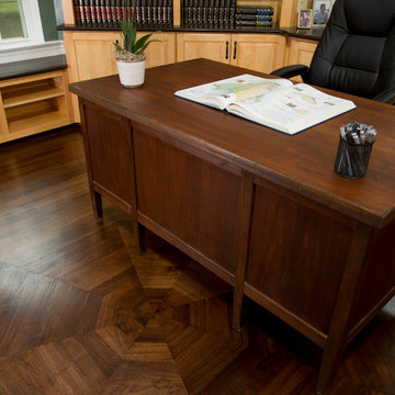Patterned hardwood flooring