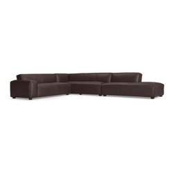Crawford Leather Sectional by Interior Define - Sectional Sofas