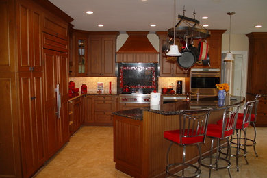 Example of an eclectic kitchen design in Boston