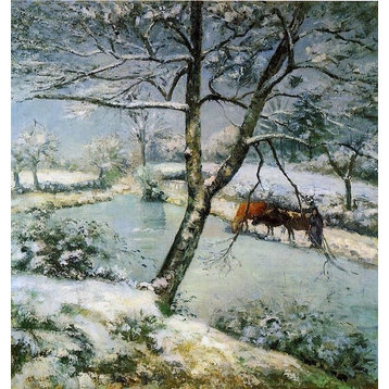 Camille Pissarro Winter at Montfoucault Wall Decal
