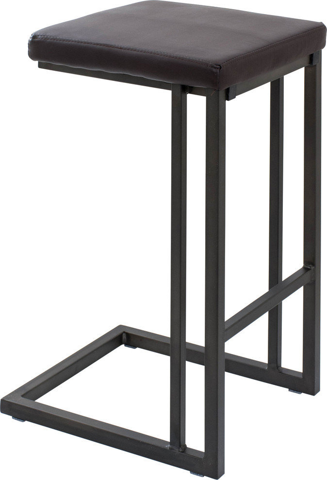 Lumi Source Roman Counter Stools, Espresso/Antique Frame, Set of 2